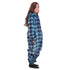 Snuggs Kids Blanket Onesie Blue Checkered